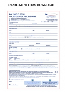 Polyweld Tech Enrollment Form